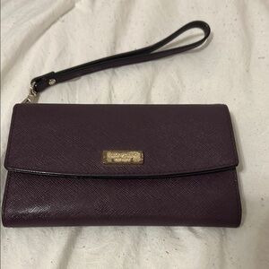 Kate Spade Purple Wristlet Clutch